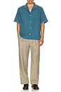 view 6 of 6 Plaid Linen Pleated Trouser in Natural
