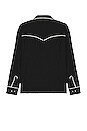 view 2 of 3 Piped Western Shirt in Black
