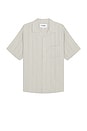 view 1 of 3 Striped Seersucker Short Sleeve Shirt in Grey