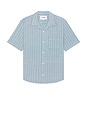 view 1 of 5 Basket Weave Stripe Shirt in Blue