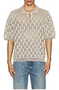 view 3 of 4 Cable Lace Polo in Natural