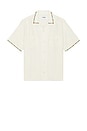 view 1 of 5 Rose Chain Short Sleeve Camp Shirt in Natural