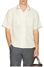 view 4 of 5 Rose Chain Short Sleeve Camp Shirt in Natural