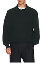 view 1 of 4 Long Sleeve Slouchy Polo in Green