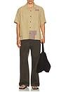 view 3 of 4 Patchwork Short Sleeve Shirt in Natural