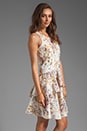 view 3 of 6 Floral Overlay Dress in White