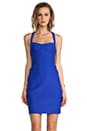 view 1 of 5 Bonded Fitted Dress in Bright Blue
