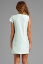 view 4 of 5 Frosted Silk Dupioni Dress in Mint/Blue in Mint & Blue