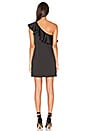 view 3 of 3 Satin Ruffle Mini Dress in Black