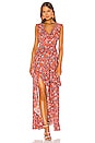 view 1 of 4 Savannah Tiered Maxi Dress in Orange Multi