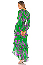 view 3 of 4 Lanai Ruffle Wrap Dress in Green & Purple
