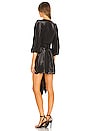 view 3 of 4 Lame Mini Wrap Dress in Black