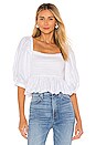 view 1 of 5 Lily Smocked Top in White