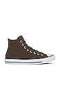view 1 of 6 Chuck Taylor All Star Seasonal Color Leather Hi Tops in Engine Smoke, Squirmy Worm, White
