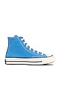 view 1 of 6 Chuck 70 Hi in University Blue in University Blue, Egret, & Black
