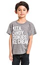 view 1 of 4 CAMISETA PIZZA.CANDY.COOKIES.ICE CREAM. in Streaky Grey