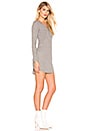 view 2 of 3 Long Sleeve Rib Henley Shirttail Dress in Streaky Grey