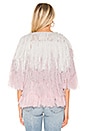 view 3 of 4 Quarter Sleeve Shaggy Cardigan in Pink Ombre