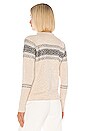 view 3 of 4 Fair Isle Mock Neck Pullover Sweater in Natural