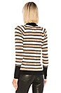 view 3 of 4 PULL COL ROULÉ in Black & Gold Stripes