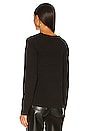 view 3 of 4 Cotton Blend Long Sleeve Crew Neck Pullover in True Black