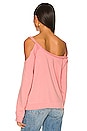 view 3 of 4 Vented Off Shoulder Long Sleeve Raglan Pullover in Shimmer