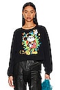 view 1 of 4 Mickey Mouse Radiate Peace Fleece in Black