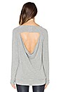 view 4 of 5 Open Back Drape Back Top in Grey