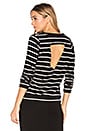 view 1 of 5 PULL OUVERT AU DOS FORME TRIANGLE in Stripe