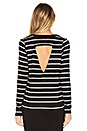 view 4 of 5 PULL OUVERT AU DOS FORME TRIANGLE in Stripe