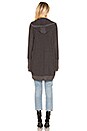 view 3 of 3 Open Front Hooded Cardigan With Pockets in Black