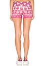 view 3 of 4 Printed Active Short in Blue Mandala in Pink Sarong