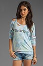 view 1 of 4 Motorhead Logo Fleece Deconstructed Raglan in Tie Dye