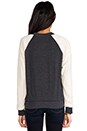 view 5 of 5 Light Weight Fleece Track Jacket in Black & Taupe & Antique White
