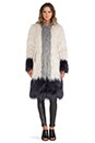 view 2 of 4 Hooded Faux Fur Coat in Swiss Coffee, Night & Platinum