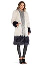 view 3 of 4 Hooded Faux Fur Coat in Swiss Coffee, Night & Platinum