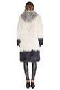 view 4 of 4 Hooded Faux Fur Coat in Swiss Coffee, Night & Platinum