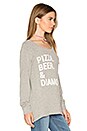 view 2 of 4 Pizza Beer & Diamonds Sweatshirt in Heather Grey
