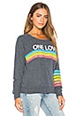 view 2 of 4 One Love Rainbow Sweatshirt in Avalon