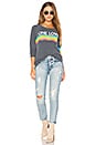 view 4 of 4 One Love Rainbow Sweatshirt in Avalon