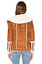 view 3 of 4 Faux Fur Lined Suede Jacket in Whiskey