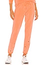view 1 of 4 Cotton Fleece Relaxed Lounge Pant in Neon Orange