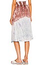 view 3 of 4 Stretch Silky Basics Rib Waist Faux Wrap Midi Skirt in Quartz Tie Dye