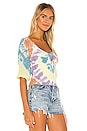 view 2 of 4 Smocked Double V Peasant Top in Tie Dye
