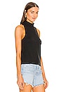 view 2 of 4 Mock Neck Muscle Tank in True Black