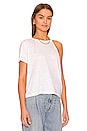 view 2 of 4 Open Shoulder Asymmetrical Tee in White