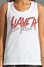 view 3 of 3 Slayer Logo Graphic Vintage Jersey Classic Tank in White
