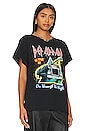 view 2 of 4 Def Leppard On Through The Night Tee in Shadow