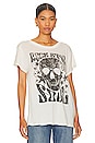 view 1 of 4 CAMISETA SKULL AND FLOWERS in Bright White