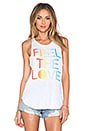 view 1 of 3 Feel The Love Tank in White